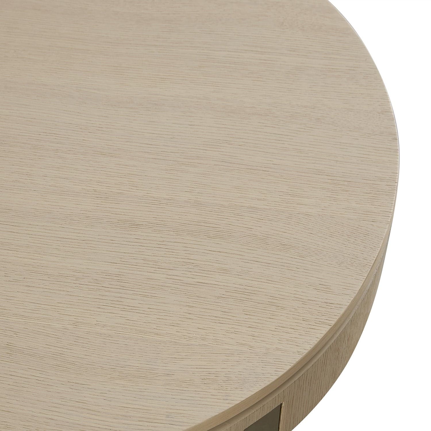 Gramercy 66cm Round Storage Coffee Table, Beige Oak