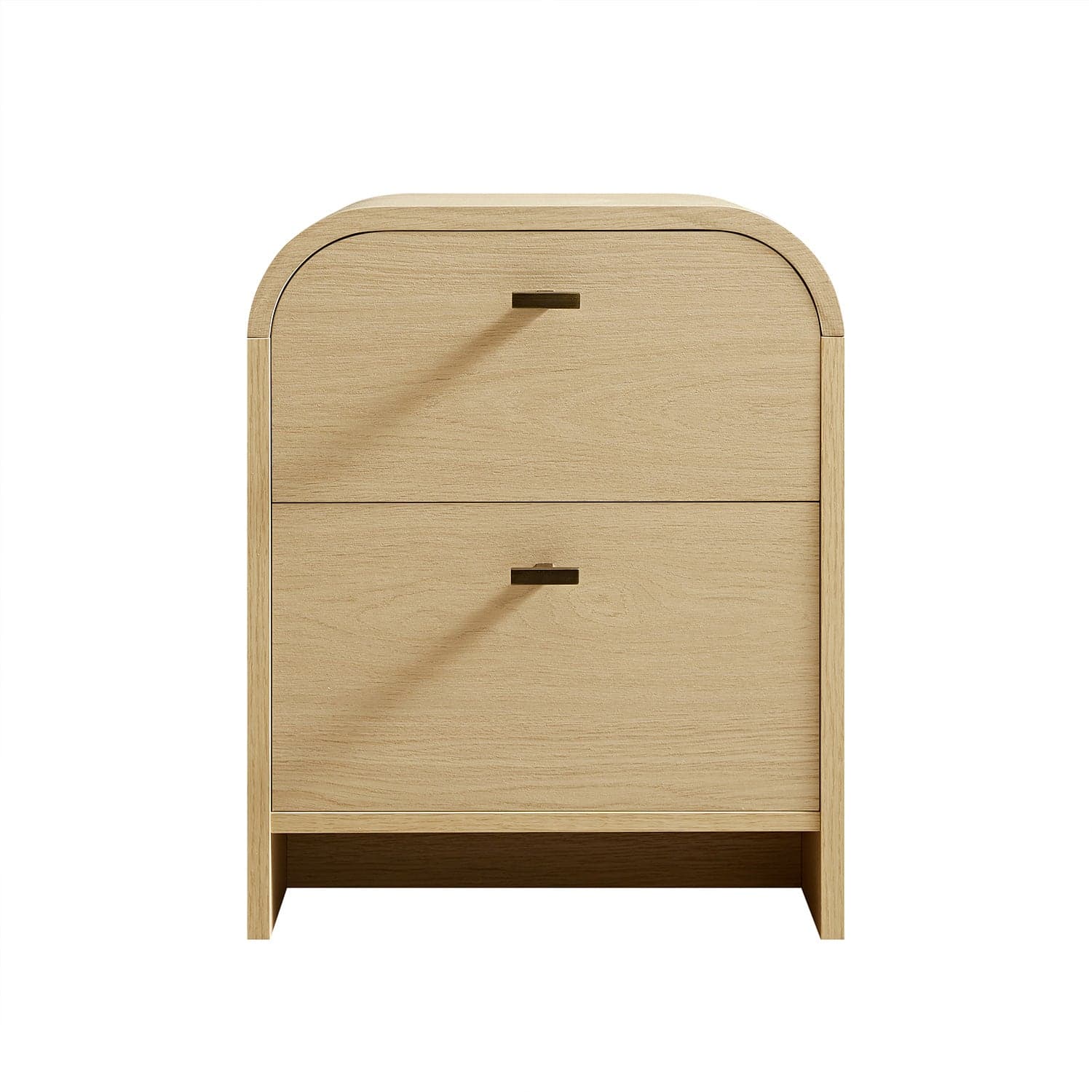 Marcel 2-Drawer Bedside Table, Light Oak