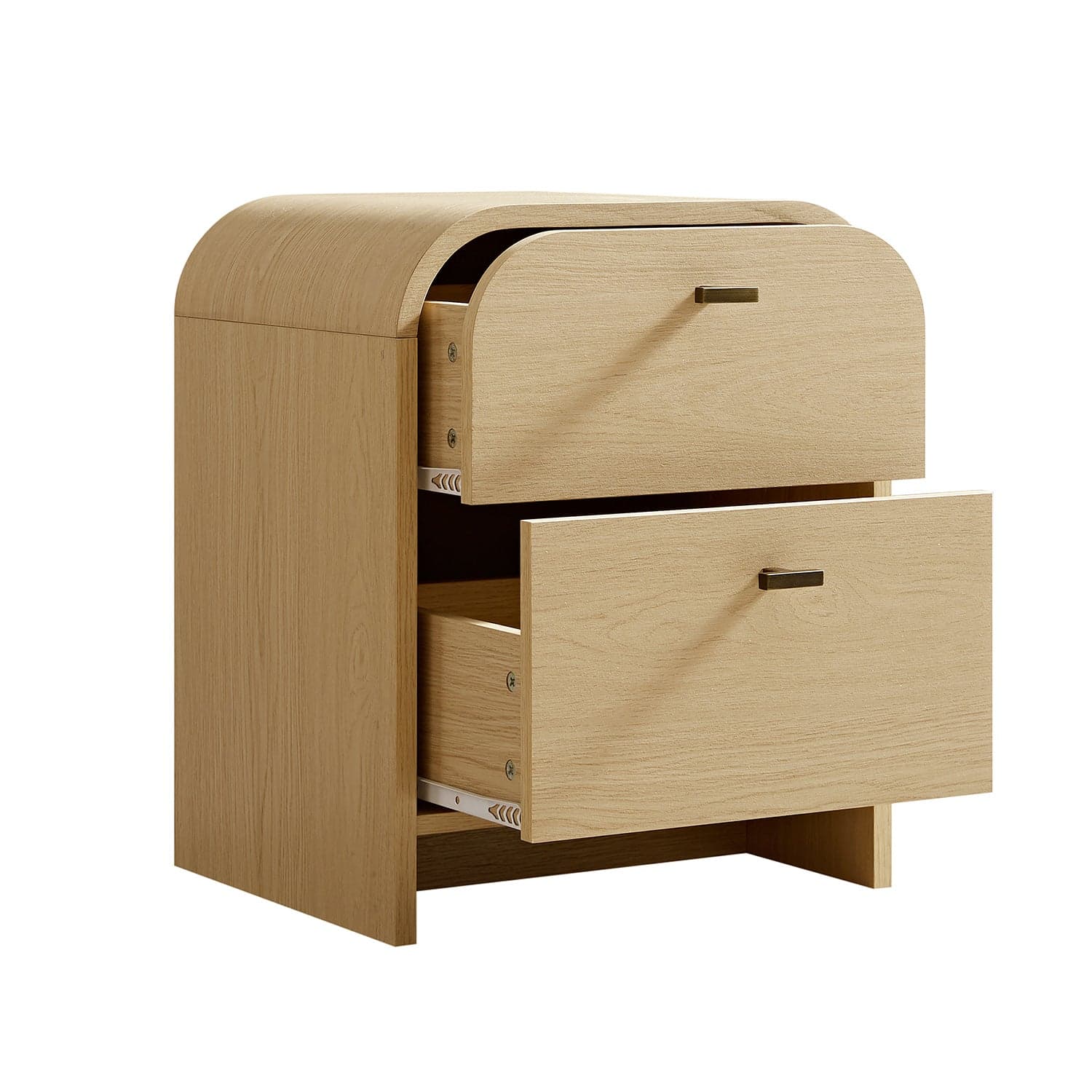 Marcel 2-Drawer Bedside Table, Light Oak