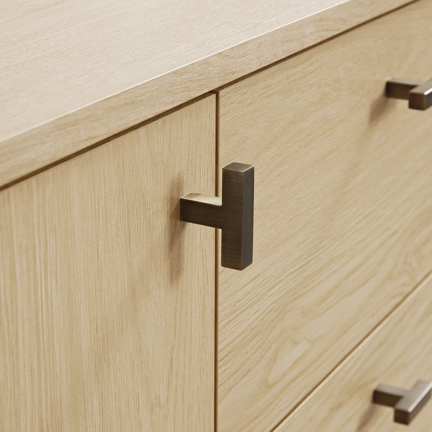 Marcel 3-Drawer Wide Sideboard, Light Oak